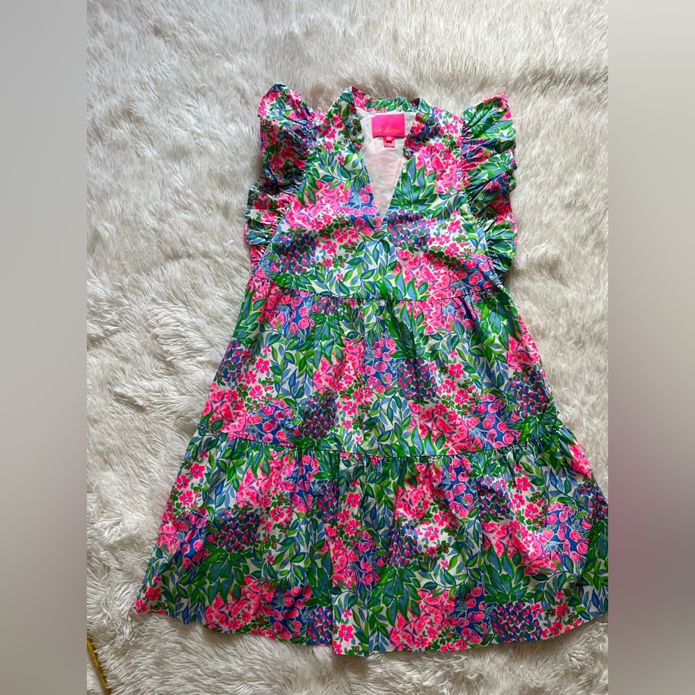 Lily Pulitzer Floral Dress - Pink and Green